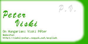 peter viski business card